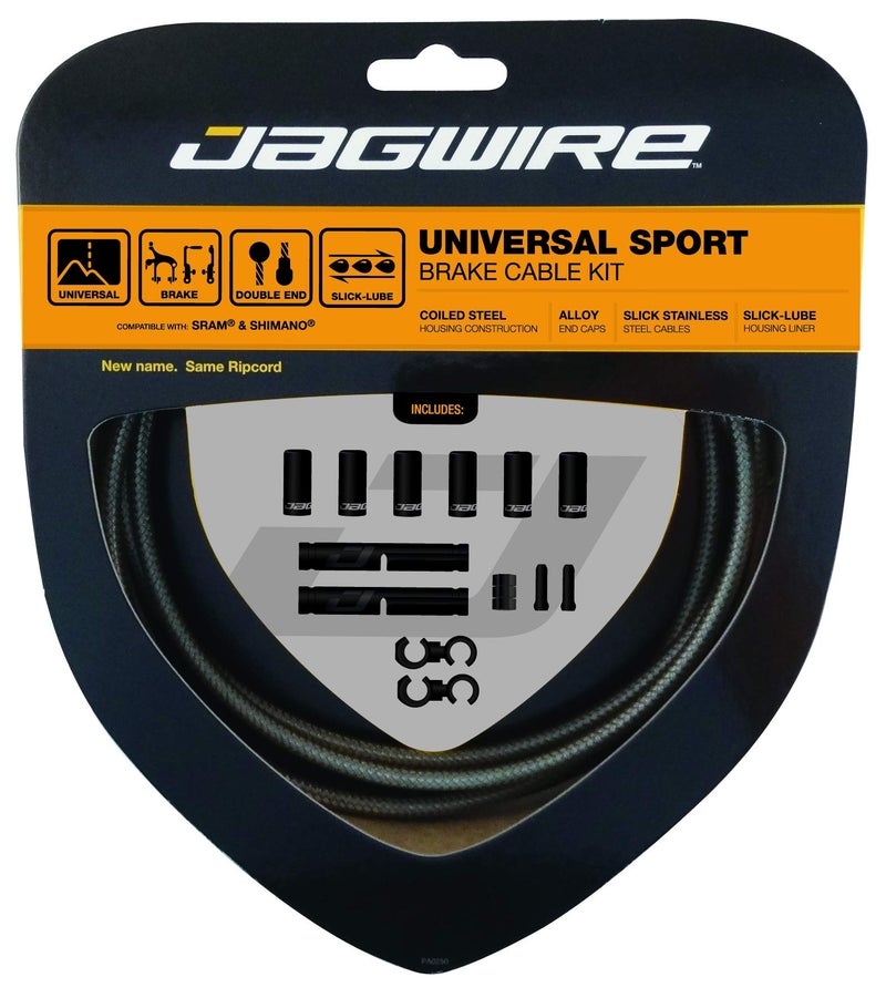 Jagwire Universal Sport Brake Cable Kit, Carbon Silver - Image 1
